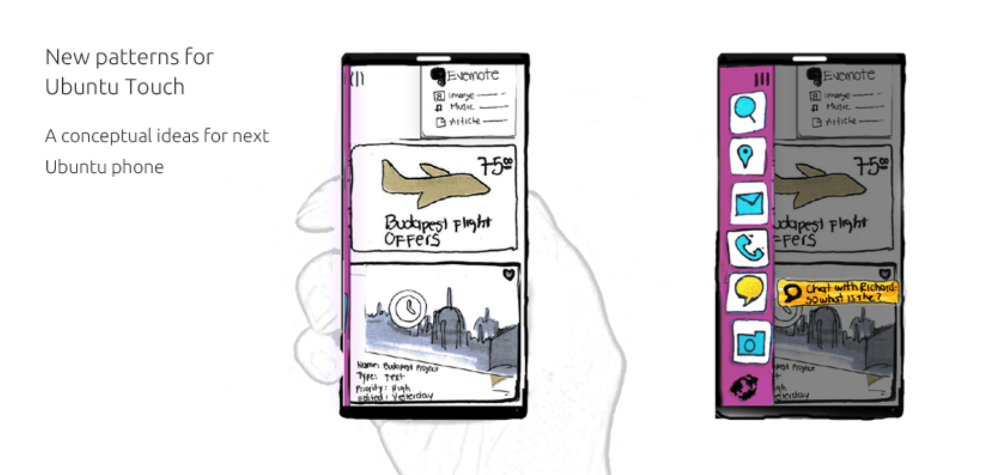 Ubuntu Touch Initial Sketches 